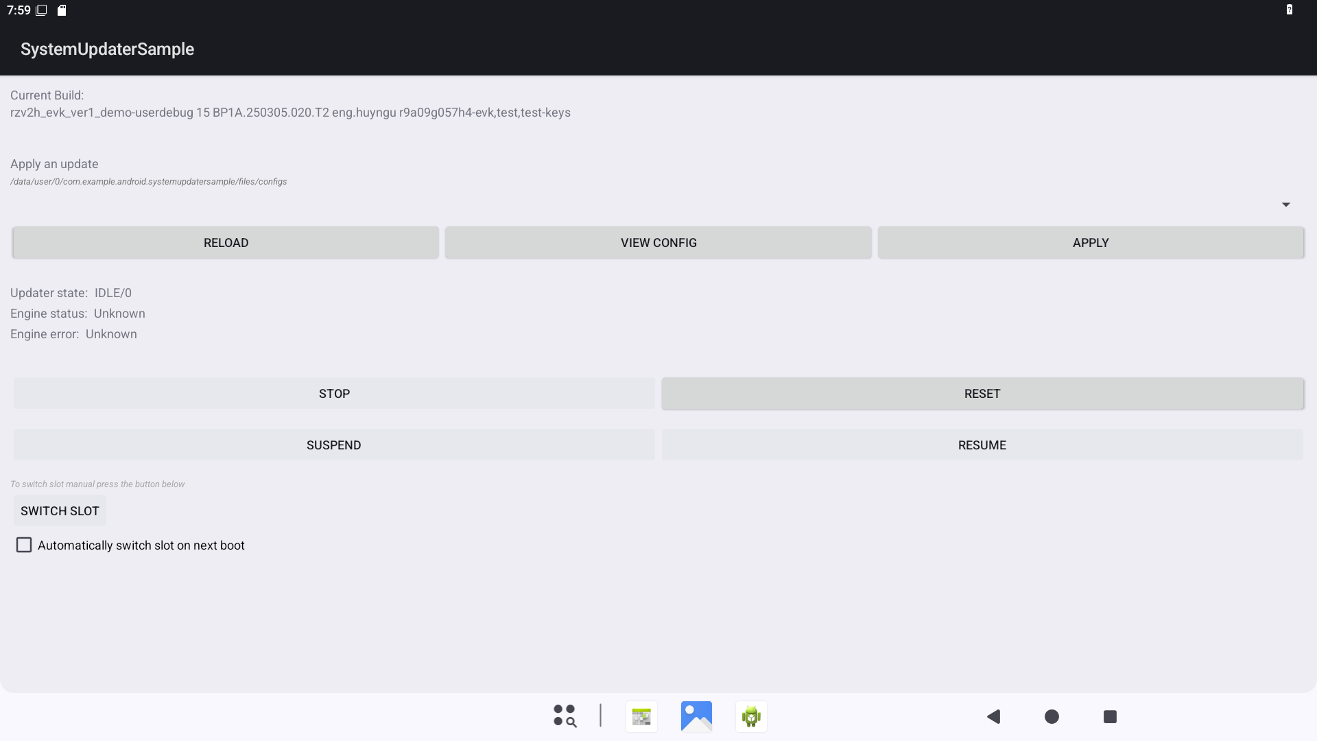 System Updater Sample